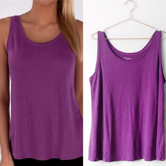 Eileen Fisher Tops - EILEEN FISHER U-neck Long Top sz L